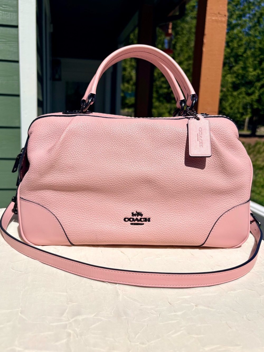 COACH Lane Satchel In Blossom Pink 69621
